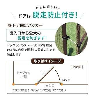 Amazon.co.jp: daim ペットフェンス ドア付き ドッグラン 高さ